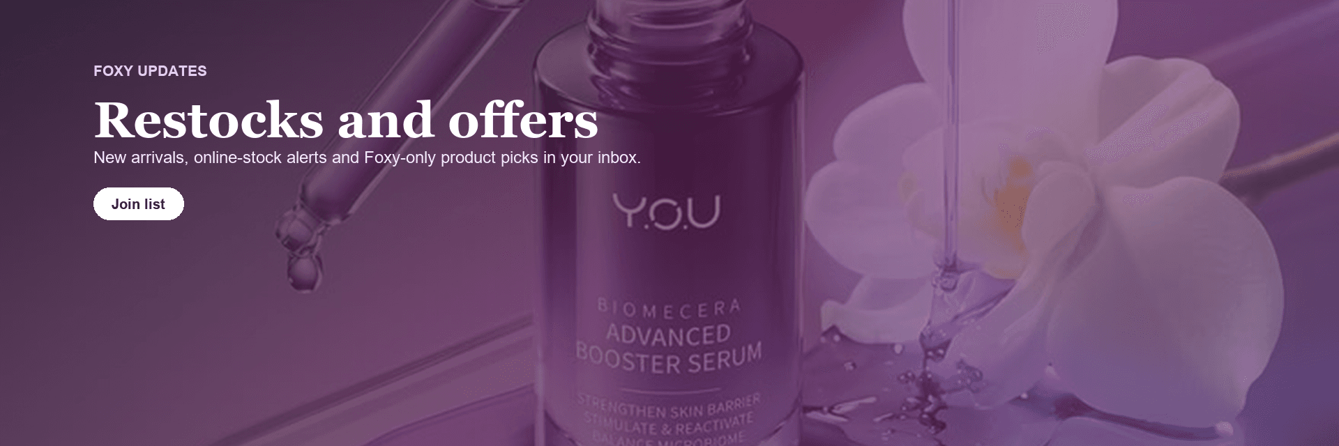 Restocks, offers, and skincare picks from Foxy Cosmetics