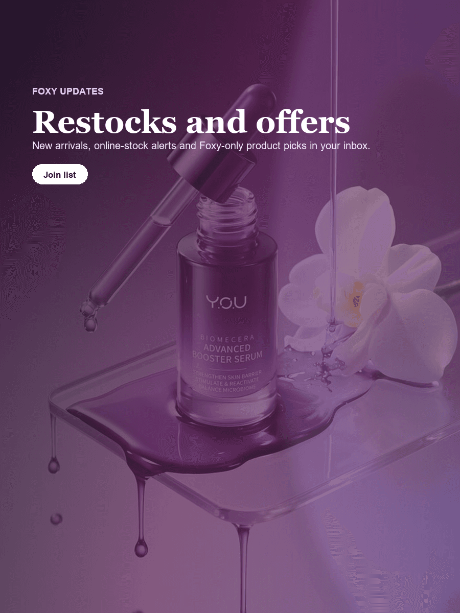 Restocks, offers, and skincare picks from Foxy Cosmetics